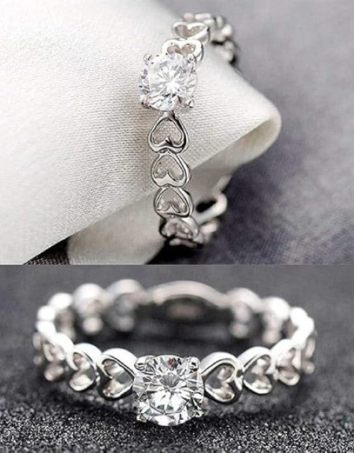 Studded Zirconia Couple Rings